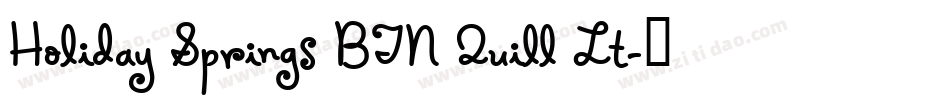 Holiday Springs BTN Quill Lt字体转换